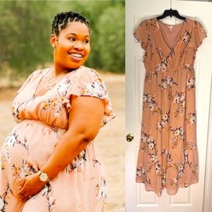 Flowy Floral Maternity Dress